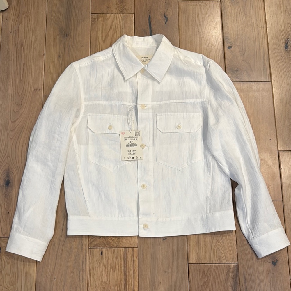 Zara Origins White Hemp jacket